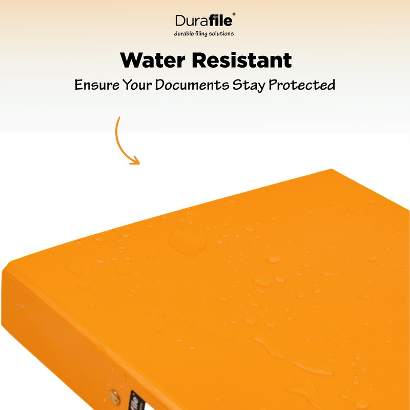 Durafile Ring Binder A4 File, Orange, Single File Folder Organiser,