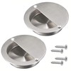 Gasea 2 Packs Recessed Sliding Pull Door Handles, 90mm Stainless