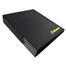 Collector Coin Album for 280 MEDIUM sizes coins 50p 50 pence £1 £2 €1 €2 - 10 pages and red dividers - BLACK