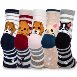 YSense Wear Women's Cute Animal Socks 5 Pairs, Multicolor