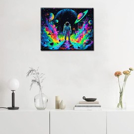 Galaxy Nebula Paint by Number for Beginner DIY Astronaut Decoration Acrylic Paint by Numbers for Kids,Art Kits for Adults,Paintings Picture Arts Craft for Home Wall Art Decor(DIY Frame) 16x20 inch