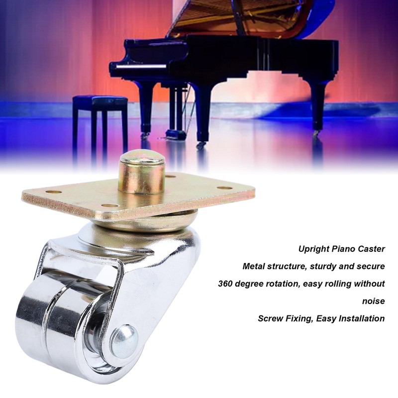 Upright Piano Wheel with Top Plate 360 Degree Rotation Caster