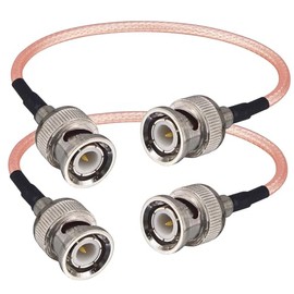 BOOBRIE Cable BNC Female Female 15CM Coaxial Cable RG316 50 Ohm BNC Female Female Connector Cable for Video Signal CCTV DVR Camera Scanner Radio Amateur