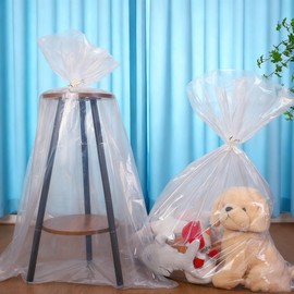 Extra Large Clear Plastic Storage Bags 10 Pack, 100x150cm (40x60 Inches) Jumbo Heavy Duty Waterproof Bags for Suitcase, Furniture, Quilt, Seasonal Clothing Plush Toys, Thick Reusable Dustproof Storage