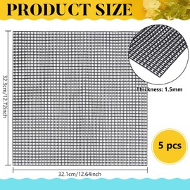 BENECREAT 5 Pcs Fuse Bead Canvas, Black Square PegBoard, Snappix Canvas for Beads, Mesh Sheets for Bead Crafts, Decors DIY, 32x32cm