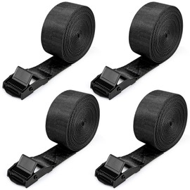 Ratchet Tie Down Straps 4 Pack, 5M x 25 mm Heavy Duty Lashing Straps Adjustable Cam Buckle Tensioning Belts Ratchet Straps Cargo strapping for Motorcycle Cargo Trucks Trailer Luggage - Quick Release