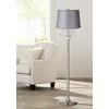Sydnee Satin Light Gray Large Drum Lamp Shade 14" Top