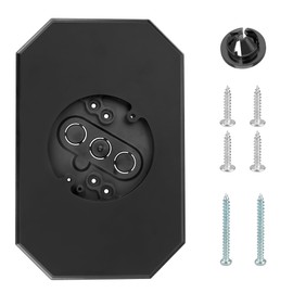 8141DBL Outdoor Light Mounting Block with Built-in Electrical Box Vinyl siding mounting Blocks,Siding Mounting Plate for 1/2 inch Lap Double and 4 inch Black