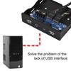 USB2.0 HDAUDIO Floppy Front Panel 3.5'' 9Pin to 2 USB2.0