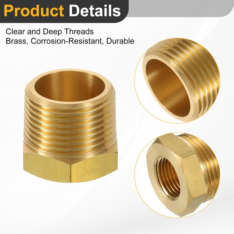 sourcing map 1Pcs 3/4 BSPT Male x 3/8 NPT Female