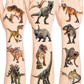 Realistic Dinosaur Temporary Tattoos, Waterproof Temporary Tattoo Stickers for Birthday Decorations, Party Supplies Party Favors, School Rewards Gifts