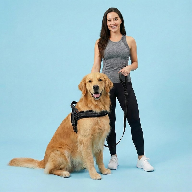 Didog Soft Flannel Padded Dog Vest Harness, No Pull/Quick Fit