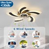Dalouguan Ceiling Fan with Lights Remote Control, Black Modern Ceiling