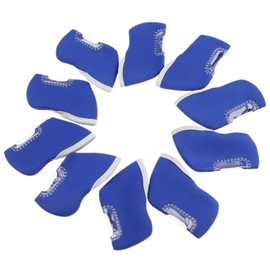 10pcs Golf Club Iron Head Cover Golf Iron Protector (Blue)