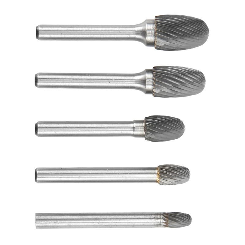 Single Cut Carbide Rotary Burr File Set 6mm Shank Diameter