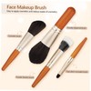 Mikinona 9pcs Travel Makeup Brush Case Portable Foundation Brush for