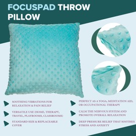 Special Needs Essentials Therapeutic FocusPad Throw Pillow for Kids and Adults 100% Polyester - Aqua Pops