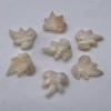 Unbranded Light Pink Peruvian Opal 19x17mm Leaf Briolette Beads |
