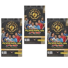 HEART FOR CARDS Panini FIFA Club World Cup 2025 Trading Cards - 3 x Booster Packs - Adrenalyn XL Collection + Heartforcards Shipping Protection