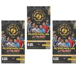 HEART FOR CARDS Panini FIFA Club World Cup 2025 Trading Cards - 3 x Booster Packs - Adrenalyn XL Collection + Heartforcards Shipping Protection