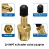 2 Pack Valve Adapter, Brass Air Inflator Connector, Ideal for