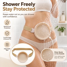 Ostomy Shower Guard for Bathing – Adjustable Water-Resistant Stoma Cover with Secure Fit for Daily Shower Care