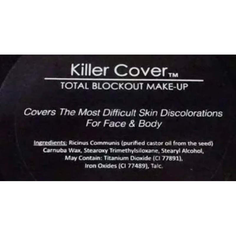 Killer Cover - Full Coverage Concealer (Classic Palette) Cover Bruises,
