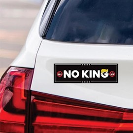 No Kings in America Magnet, Resist Hate Magnet, Anti-Trump, Resist Racism Car Decal, Resist Fascism - 10" x 3"