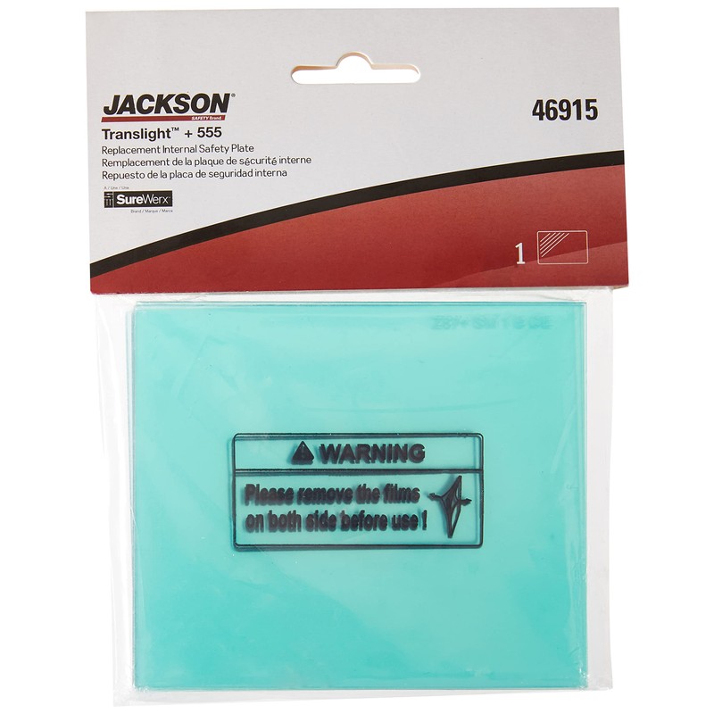 Jackson Safety TRANSLIGHT 555 Internal Safety Plate, Pack of 10,