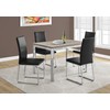 Monarch Dining Chair - 2Pcs / 38" H/Black Leather-Look/Chrome