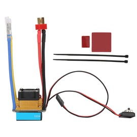 ESC for Cars and Ships, 320A Waterproof BEC Electronic Speed Controller ESC with Fan for 1/10 RC Car Boat 4S Brushed Esc 4S Esc Brushed