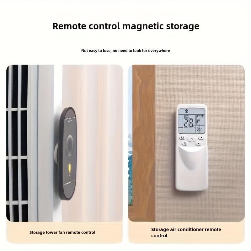 8PCS Magnetic Remote Control Holder – Wall-Mounted Storage Bracket, Non-Drilling