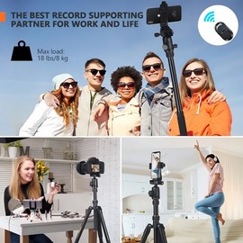 81 Inch DSLR Camera Tripod with 360 Panorama Ball Head for Travel and Shooting