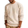 PJ PAUL JONES Men Sweater Crewneck Waffle Sweaters Casual Knit