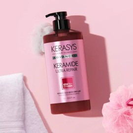 Kerashine 케라시스 샴푸 극손상 울트라 두피 모발 진정 케어 1L Kerasis Ultra Damage Repair Shampoo for Scalp and Hair Soothing Care 1L [Kerastase Ultra Shampoo 1L for Severely Damaged Hair]