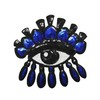 1 x Large Eyes Sequin Embroidered Hot Melt Patch Clothes