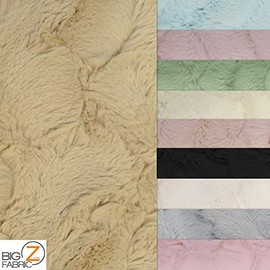 Hug-Z™ Rabbit Snuggle Minky Fabric by The Yard DIY Baby Blankets Decor Clothing (Platinum)