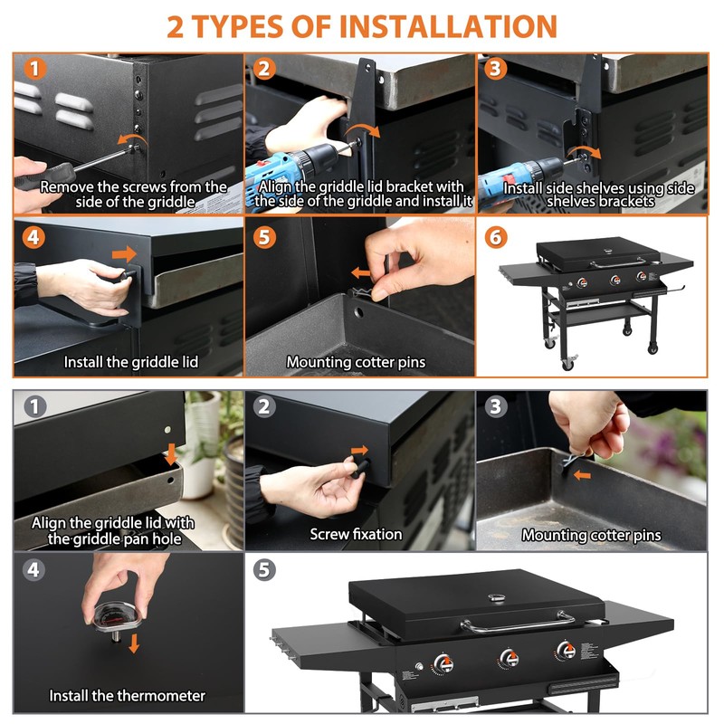 Mofeez Hinged Lid with Hood for Blackstone: 28 inch Griddle