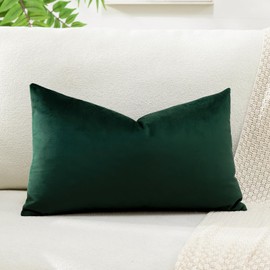Artscope Luxury Velvet Cushion Covers Super Soft Decorative Throw Pillow Covers Case Lumbar Cushion Cases for Sofa Couch Bedroom Car Decor 30x50cm Army Green