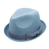 Peter Grimm Depp Fedora Sombrero, Azul desteñido, Small-Medium