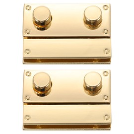 uxcell 2Set Turn Lock Clasp, Rectangle Press Lock Clasp Closure Twist Turn Locks Hardware Buckle Fasteners for Purse Leather Bag Handbag Making Accessories (40x27mm, Gold)