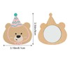 yueton 1 Pack Cute Bear Mini Round Mirror Adorable Cartoon