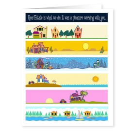 Realtor Thank You Note Card - 18 Boxed Cards & Envelopes - Real Estate is What We Do