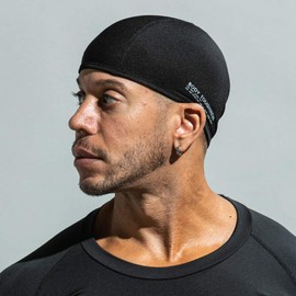 Otafuku Glove JW-611 Men’s Summer Head Cap, Sweat Absorbent, Quick Drying, Cool Touch, Deodorizing, UV Reduction, Compression, Black One Size Fits Most, Set of 3