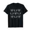 Spiderweb And Coquette Bow Design With Cute Creepy Moods T-Shirt
