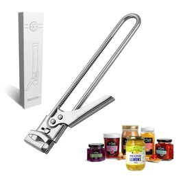 SHULLIN Can Lid Opener Seniors 19.5 cm Multifunctional Can Opener Master Opener Stainless Steel Jar Opener Safety Can Opener Kitchen Lid Opener Ideal for Children Seniors Women