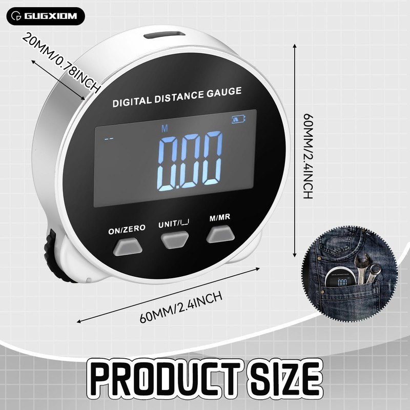Gugxiom Electronic Digital Tape Measure, Digital Measuring Tape with 200m