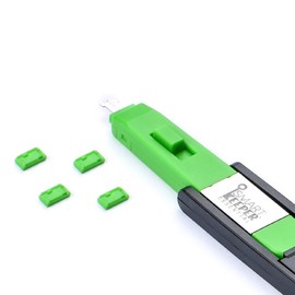 SmartKeeper Essential / 4 x Micro USB B-Port Blockers + Key / Green