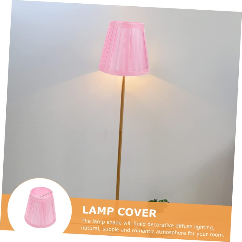 Small Pink Cloth Lamp Shade E27 Light Cover for Indoor