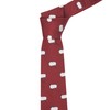 King & Priory Burgundy Red Embroidered Sheep Tie